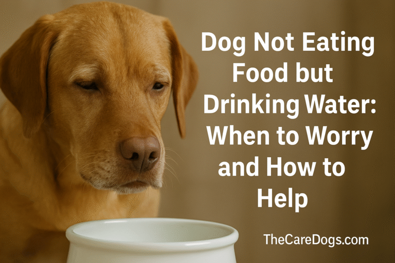 Dog Not Eating Food but Drinking Water