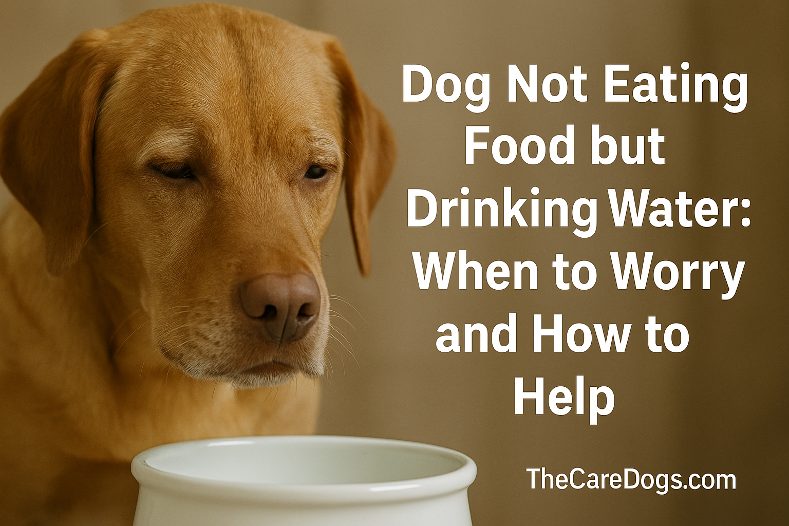 Dog Not Eating Food but Drinking Water